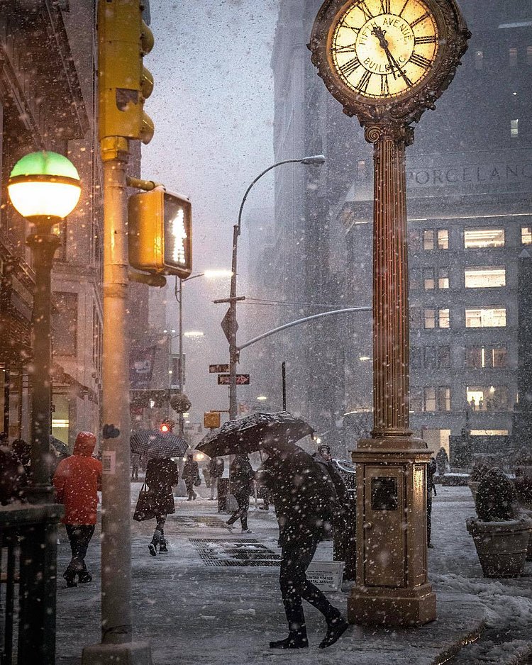 Flatiron District during the snowstorm