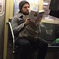 Check out this Brooklyn-bound boss' material. Maybe he's an aspiring actor/writer/producer/director/nudist looking for tips. Doesn't matter, I love a man getting in touch with his feminine side. When will he get in touch with mine? Just kidding. #notthatkindofgirl #hotdudesreading