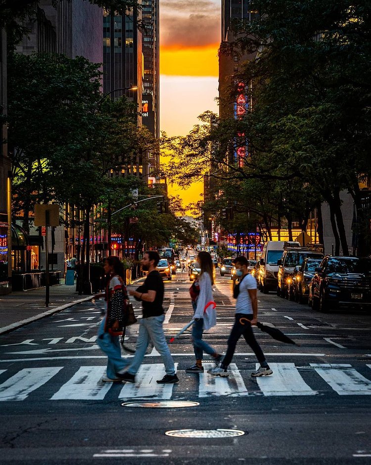 Sunset in Midtown, Manhattan
