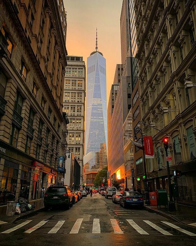 Fulton Street and One World Trade Center, Financial District, Manhattan