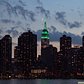 Time-Lapse of the Crescent Moon Setting behind the Empire State Building in New York City