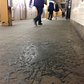 Gunk on a NYC subway platform.