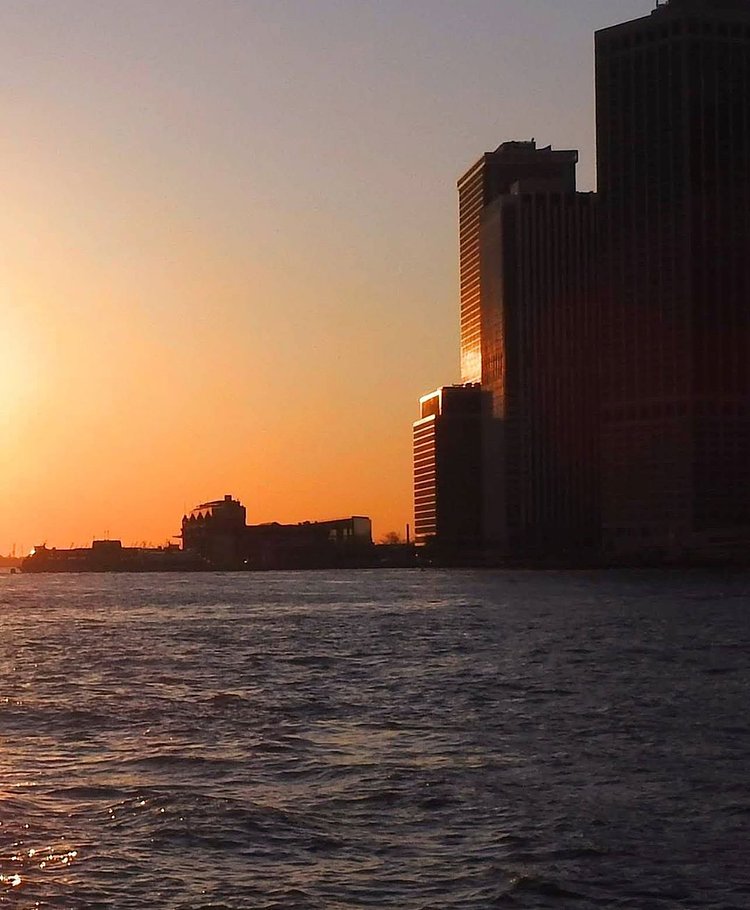 Sunset from the East River, New York