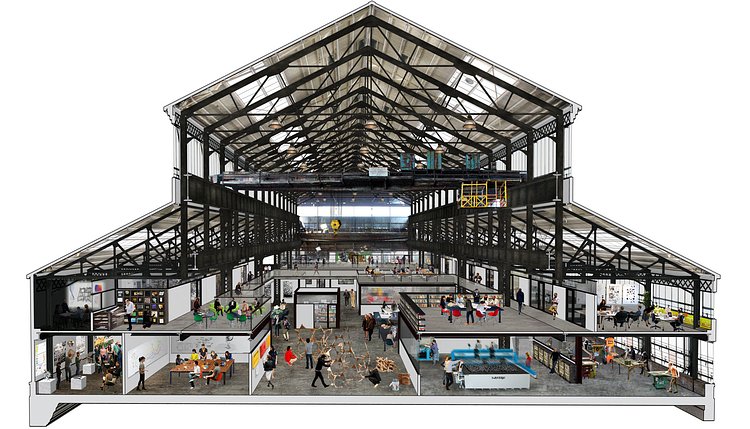 New Lab, a collaborative workspace for emerging technology in robotics, artificial intelligence, and design, has just opened in the Brooklyn Navy Yard, once the epicenter of American shipbuilding. Now the refurbished warehouse is a harbor for innovation once again