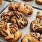 Brioche in cinnamon and dark-chocolate varieties.