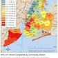 NYC Street complaints choropleth using 311 service data