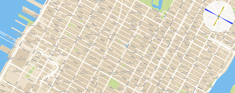 Manhattan's street orientation graph (screenshot)