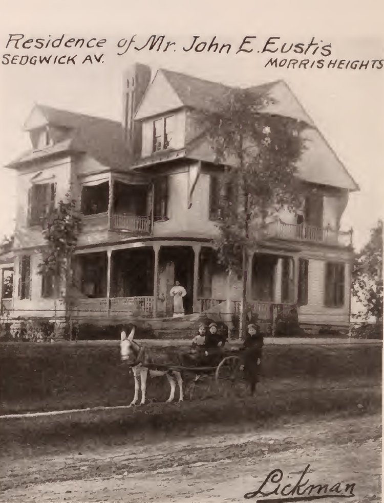 John Eustis residence Sedgwick Avenue Morris Heights Bronx 1897