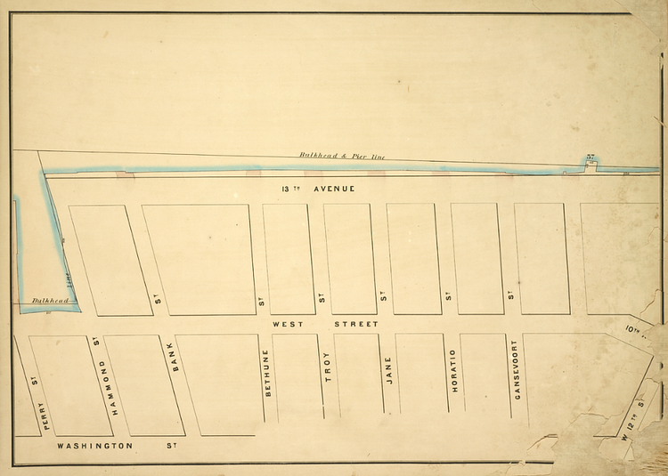 Map of 13th Avenue in 1860