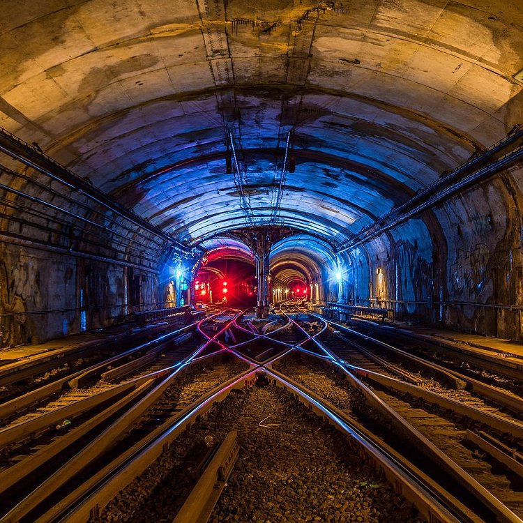 Riding a cart down these rails was fun