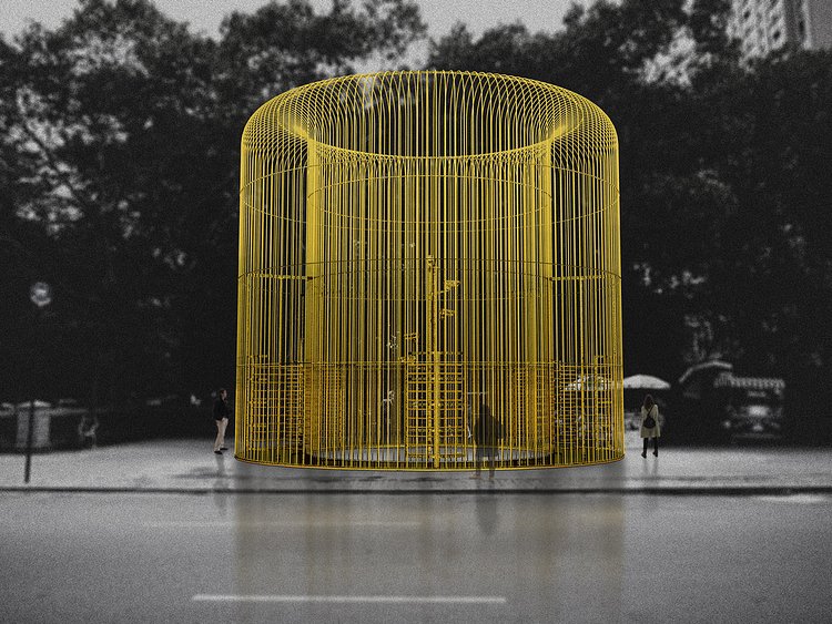 A rendering of one piece in Ai Weiwei’s multipart Public Art Fund project “Good Fences Make Good Neighbors.” 