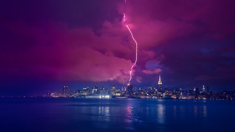 Midtown Strike | The first great storm of 2015. I am glad I was in the area to shoot it over New York City.