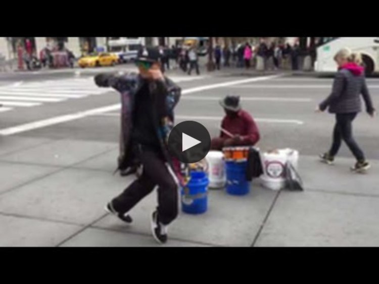 Check Out This Bucket Drummer and Street Dancer's Epic Midtown