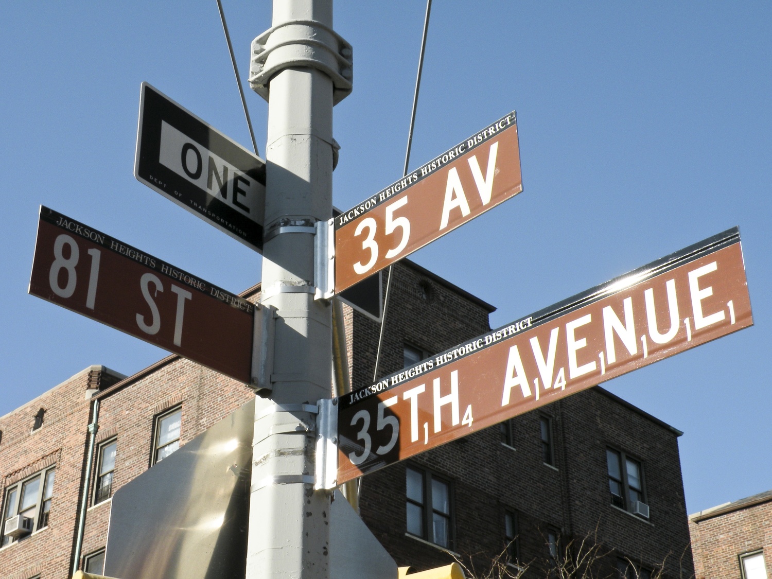 Scrabble Street Sign, Jackson Heights, NY