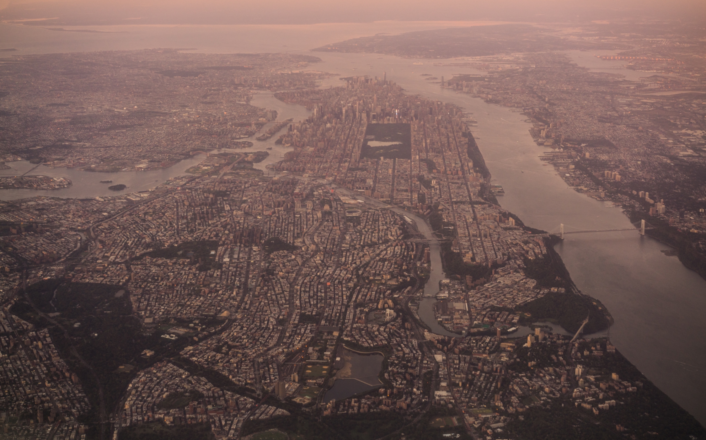 Aerial Photograph Showing All 5 Boroughs and Bits of New Jersey
