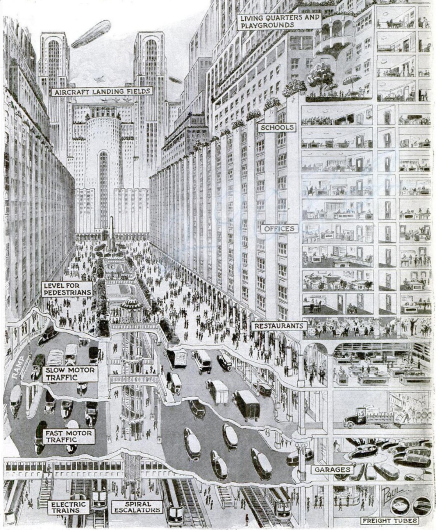 The Multi-Level, No-Visible-Cars NYC That Might Have Been