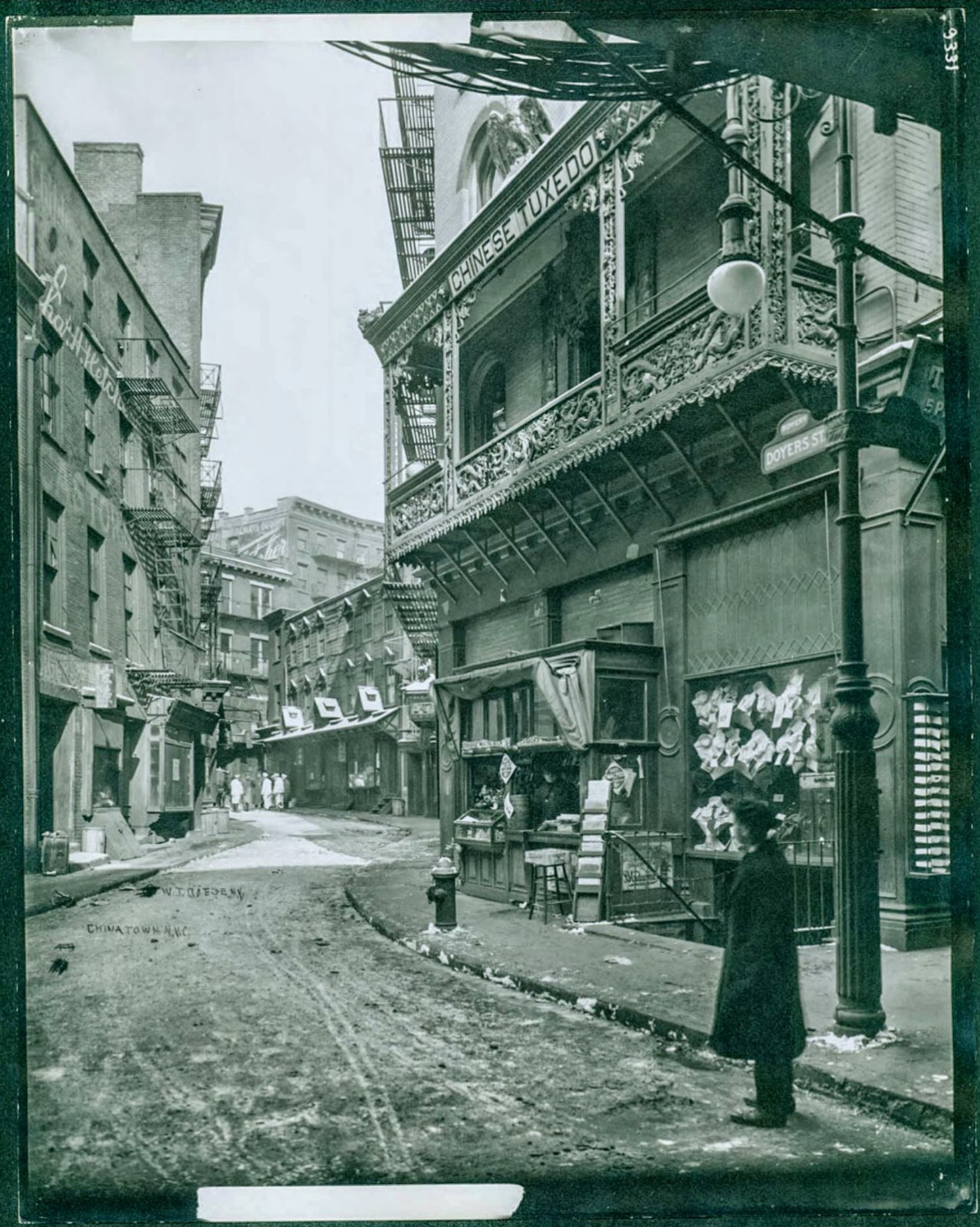 Manhattan New York City Chinatown Doyers Street Scene Early