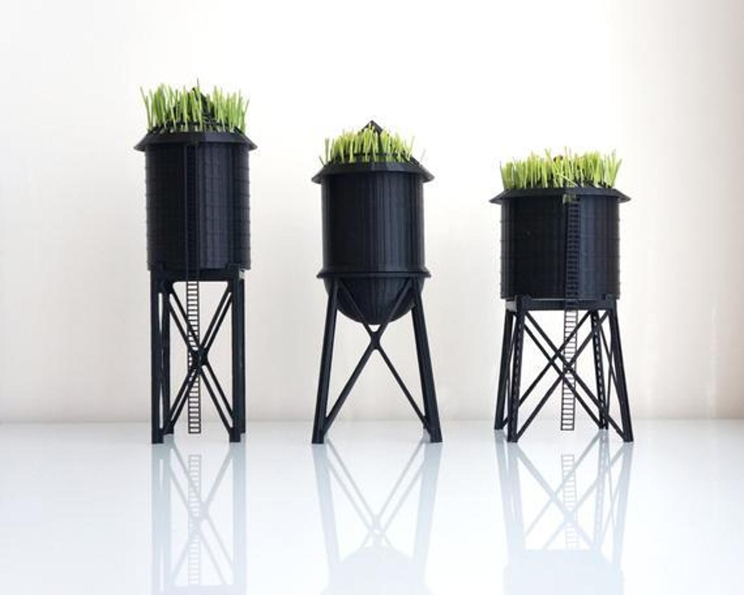 New York City Water Tower Pot / Wheatgrass Planter