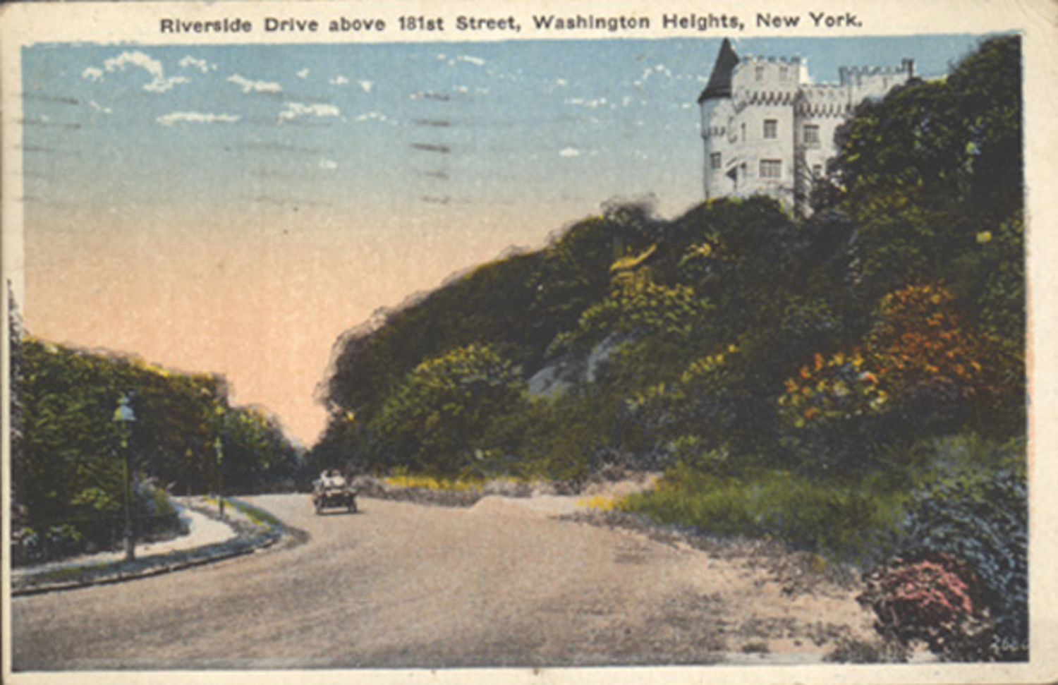 Postcard of Paterno Castle, as seen from Riverside Drive and West 181st Street, undated