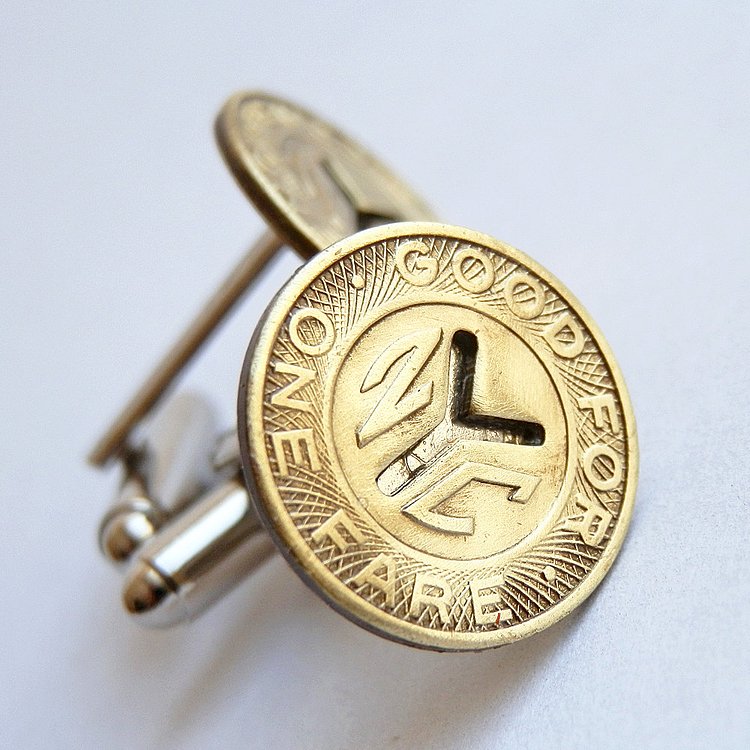 Vintage NYC Subway Token Cufflinks