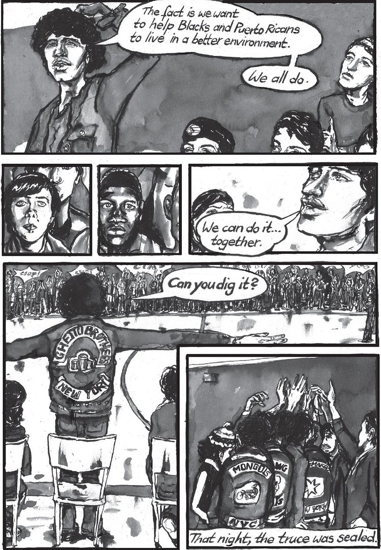 A page from the 'Ghetto Brother' graphic novel.
