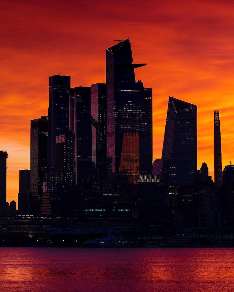 Sunset Over Hudson Yards, Midtown, Manhattan