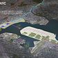 ReThinkNYC’s vision of a new La Guardia Airport which would get rid of about half of Port Morris (or more) and Riker’s Island in the process.
