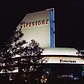 The Firestone Pavilion at night.