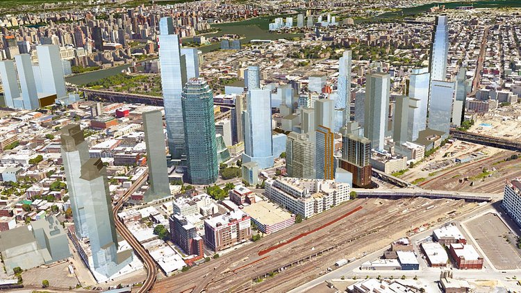 Rendering of Long Island City's Under-Construction and Planned Skyscrapers