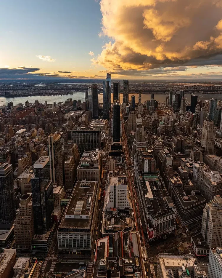 Hudson Yards from Empire State Building, Midtown, Manhattan