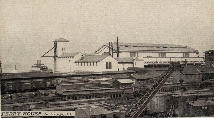 Ferry House, St. George, Staten Island. (From the Collection of the Staten Island Museum) 