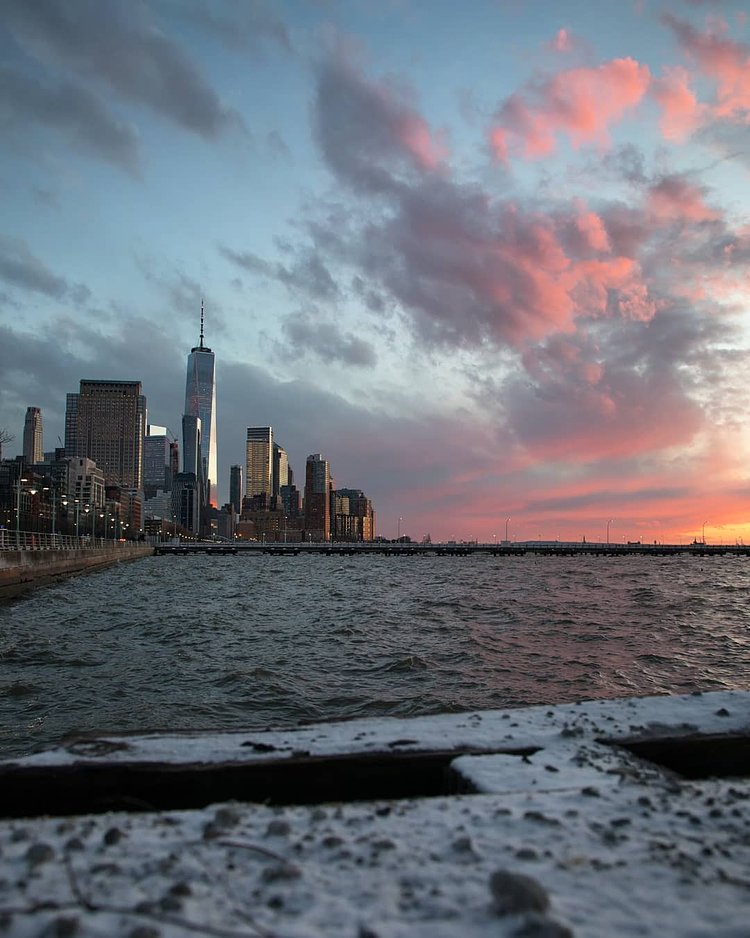 Hudson River and Lower Manhattan from Hudson River Park