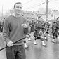 U. S. Congressman Vito Fossella marches on Forest Avenue in the 1998 Staten Island St. Pat's Parade.