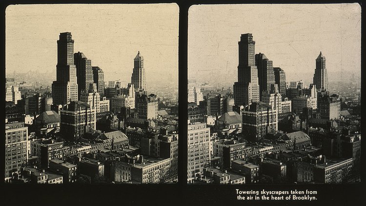 Raw Stereographic Image of Brooklyn, 1933