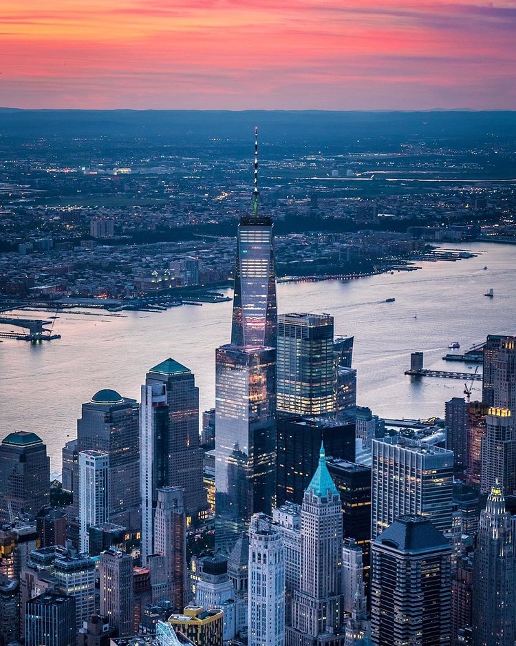 Sunset over Lower Manhattan