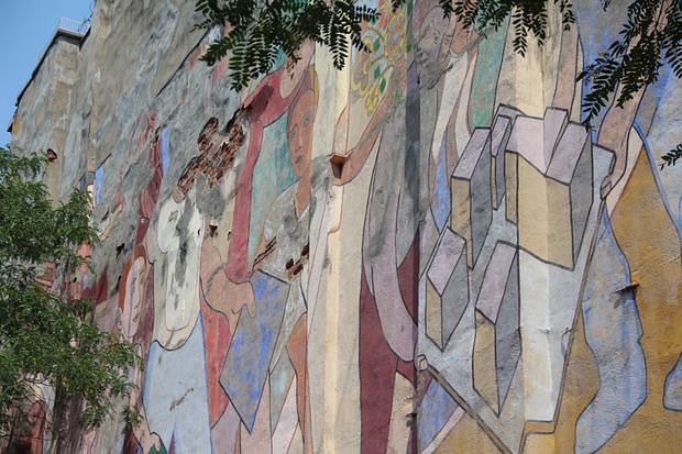 The mural is in serious need of restoration