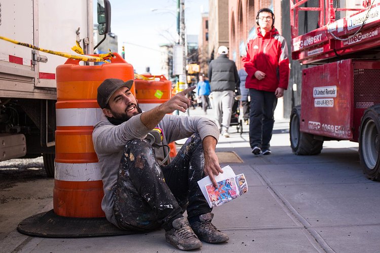 Bowery Wall’s newest mural by PichiAvo mixes colors and classicism