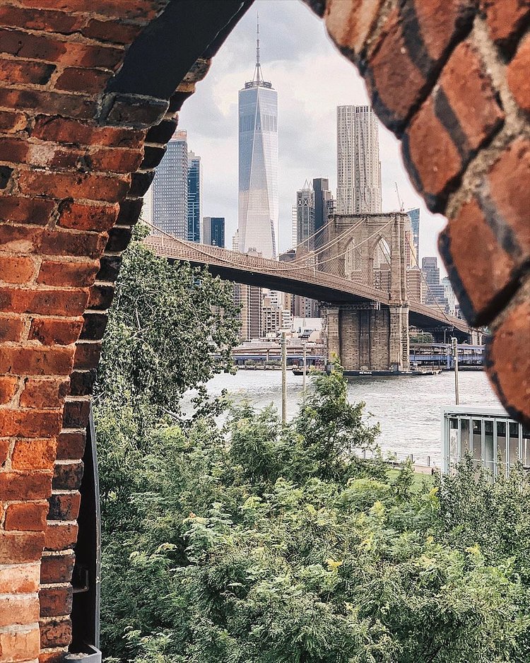 Brooklyn Bridge and Lower Manhattan from DUMBO, Brooklyn