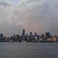 Time-lapse video of a passing Thunderstorm with a small rainbow over Manhattan