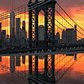 Sunset over Manhattan Bridge, DUMBO, Brooklyn