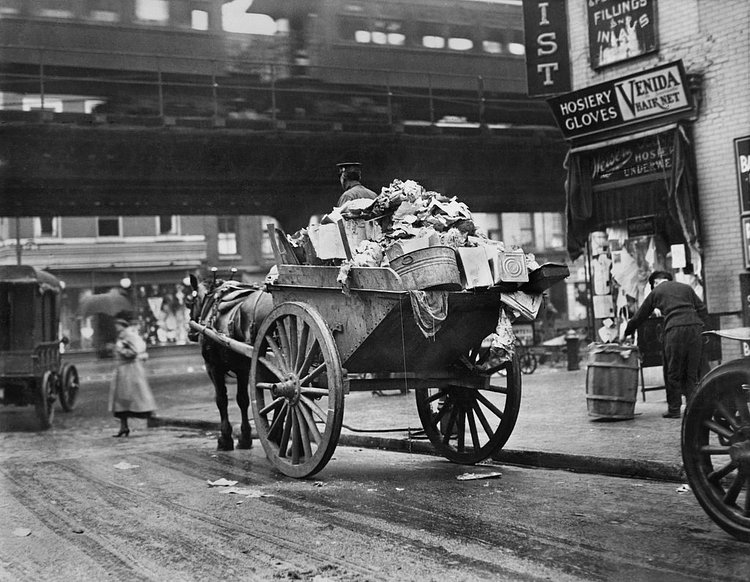 Vintage Photograph of New York City Street Cleaners Circa 1924