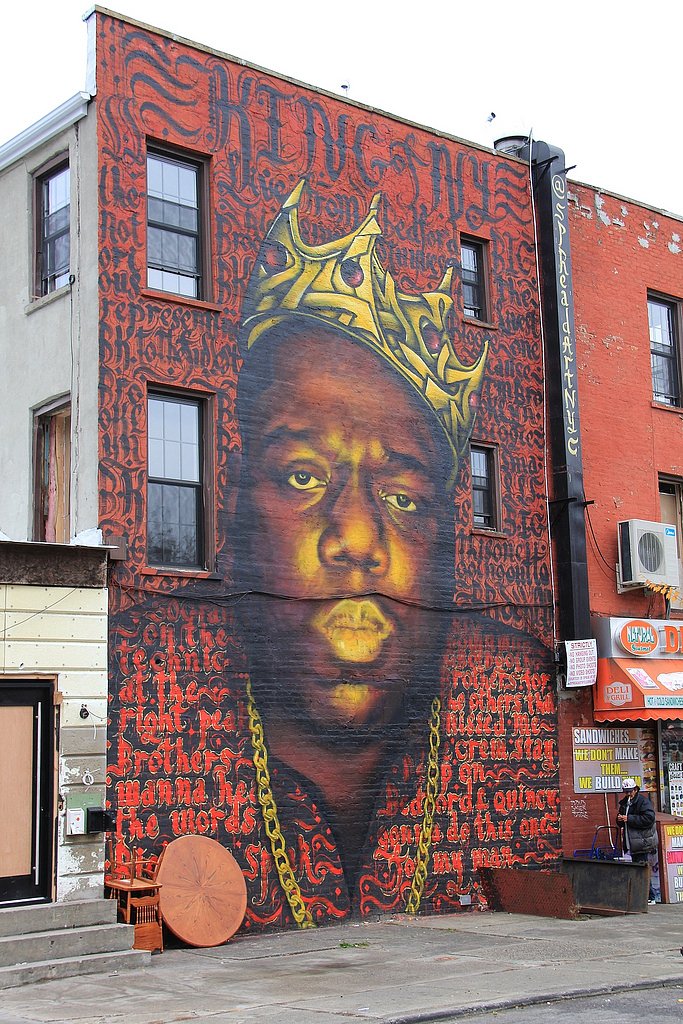 Notorious BIG mural Bedford Avenue/Quincy Street