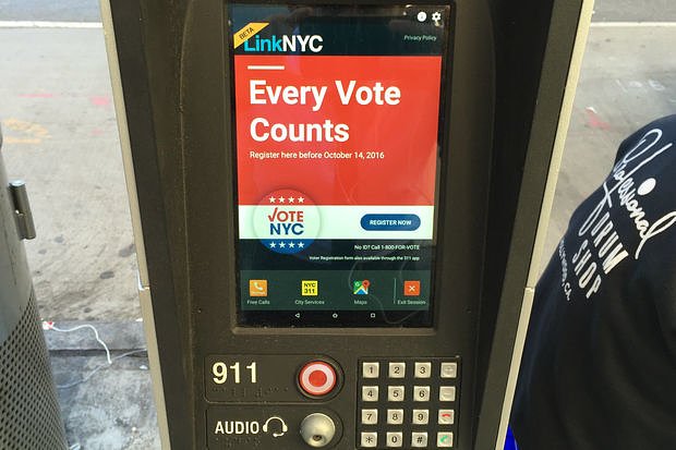 You Can Now Register to Vote at Your Nearest LinkNYC Kiosk