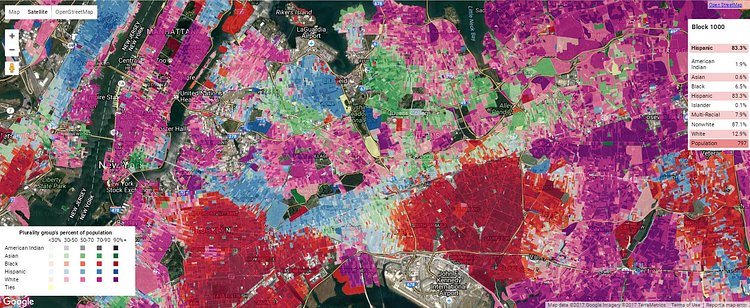 Queens Ethnic Density Map