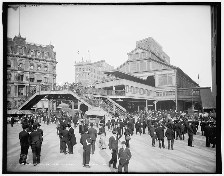 Brooklyn Bridge, Manhattan Terminal, 1905