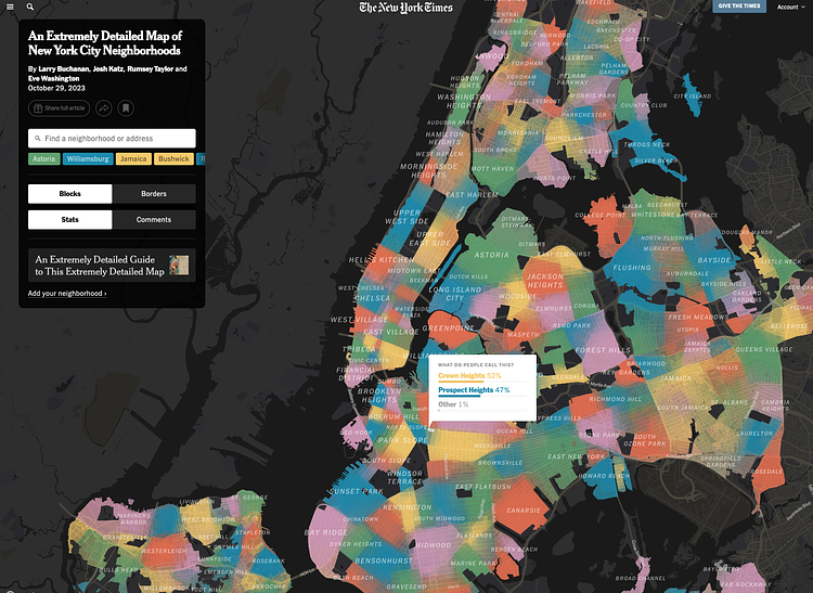 An Extremely Detailed Map of New York City Neighborhoods