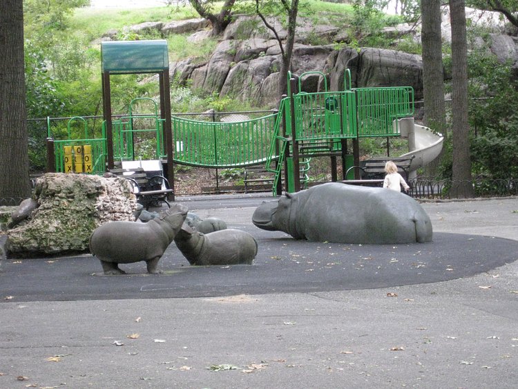 Hippo Playground | This is the cutest park ever.