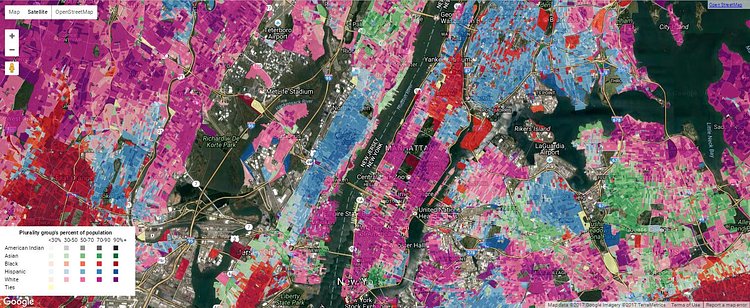 Manhattan Ethnic Density Map