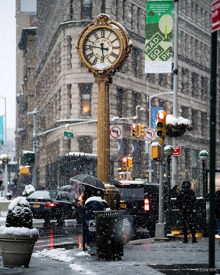 Flatiron District during the snowstorm