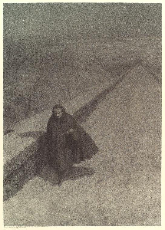 Edgar Allan Poe Walking High Bridge
